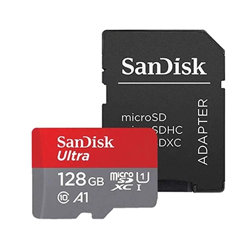 کارت حافظه microSDXC سن دیسک  Ultra کلاس10 و A1  سرعت 100MBps 667X با آداپتور SD ظرفیت 128GB